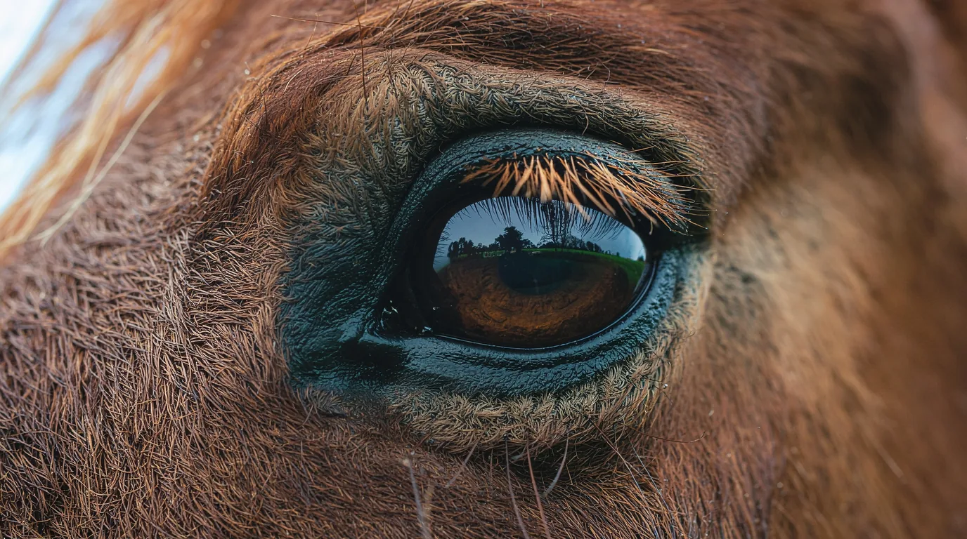 Un regard de cheval au Élevage d'Ol, Cressensac-Sarrazac